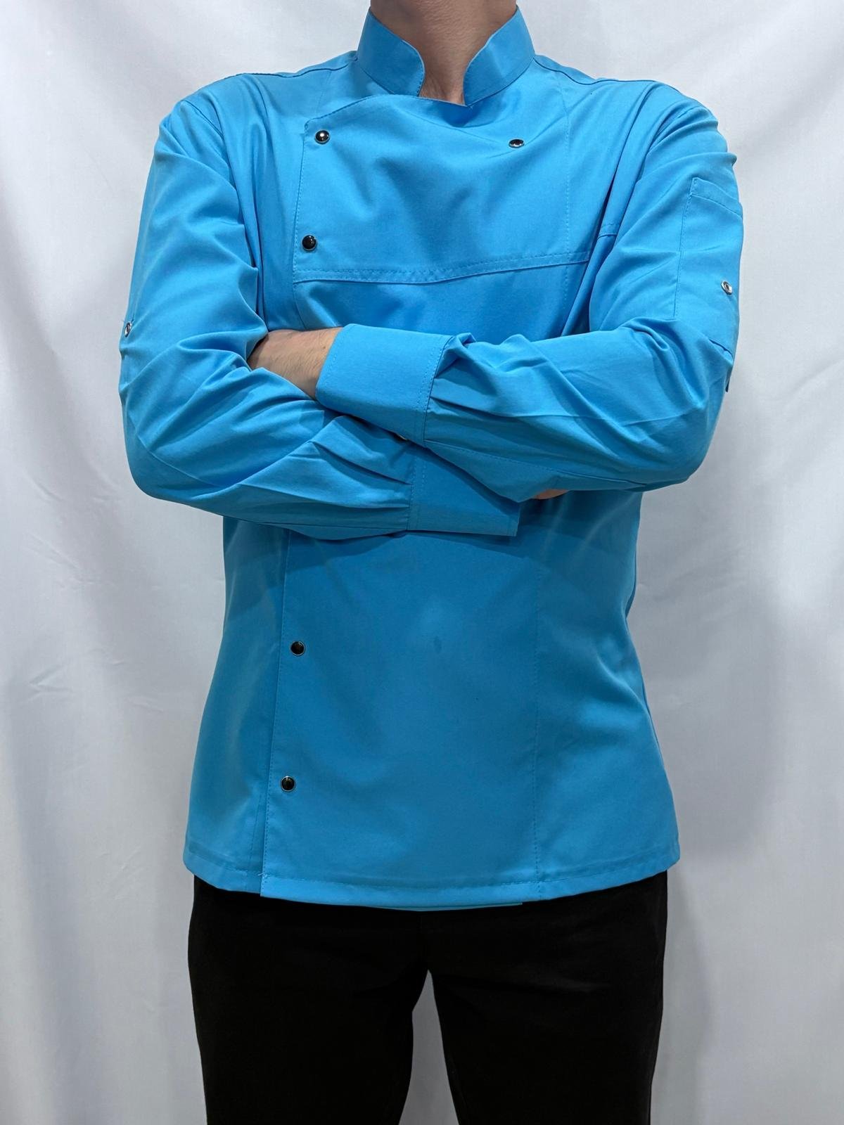 AÇIK MAVİ ALPAKA AŞÇI CEKETİ - Görsel 3