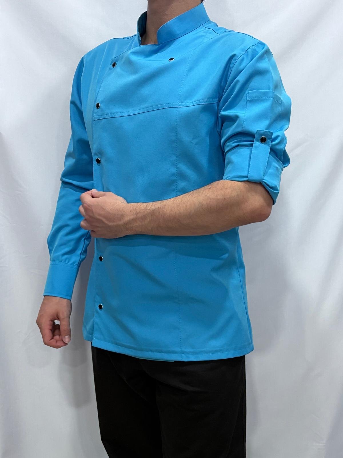 AÇIK MAVİ ALPAKA AŞÇI CEKETİ - Görsel 4