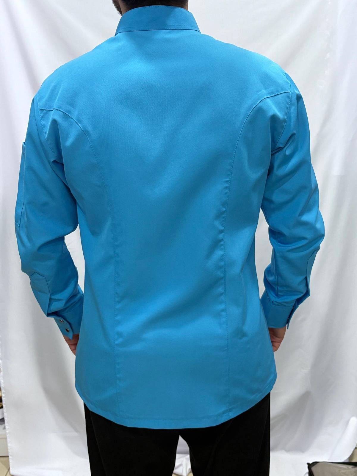 AÇIK MAVİ ALPAKA AŞÇI CEKETİ - Görsel 5