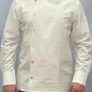 GOFRE KUMAŞ BEYAZ AŞÇI CEKETİ