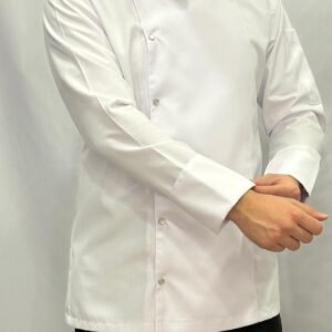 ALPAKA BEYAZ AŞÇI CEKETİ YUVARLAK MANŞET