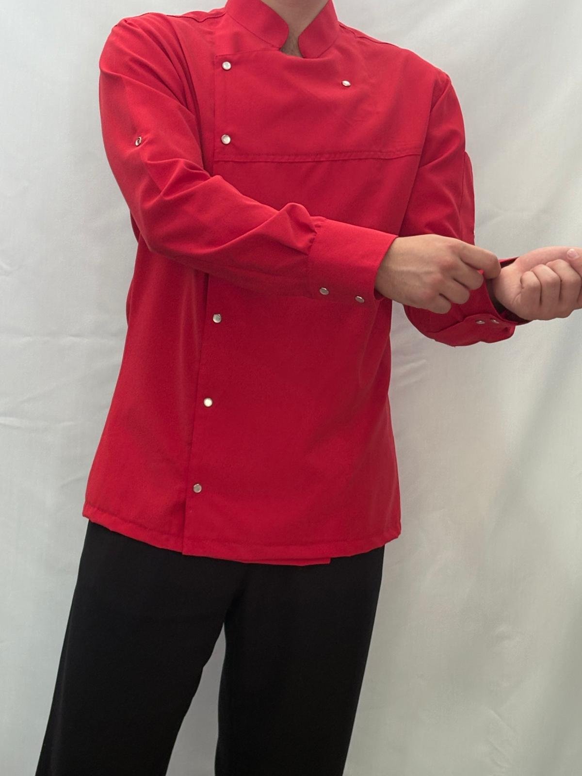 KIRMIZI ALPAKA AŞÇI CEKETİ - Görsel 4